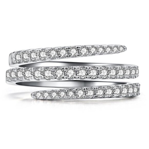 💞Fever Macro Pave Beautiful Thin Stackable Rings for Women, MARR9197 - Picture 1 of 6
